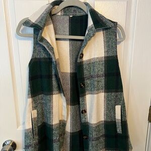 Women's Plaid Flannel Vest